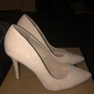 Nude pump heels